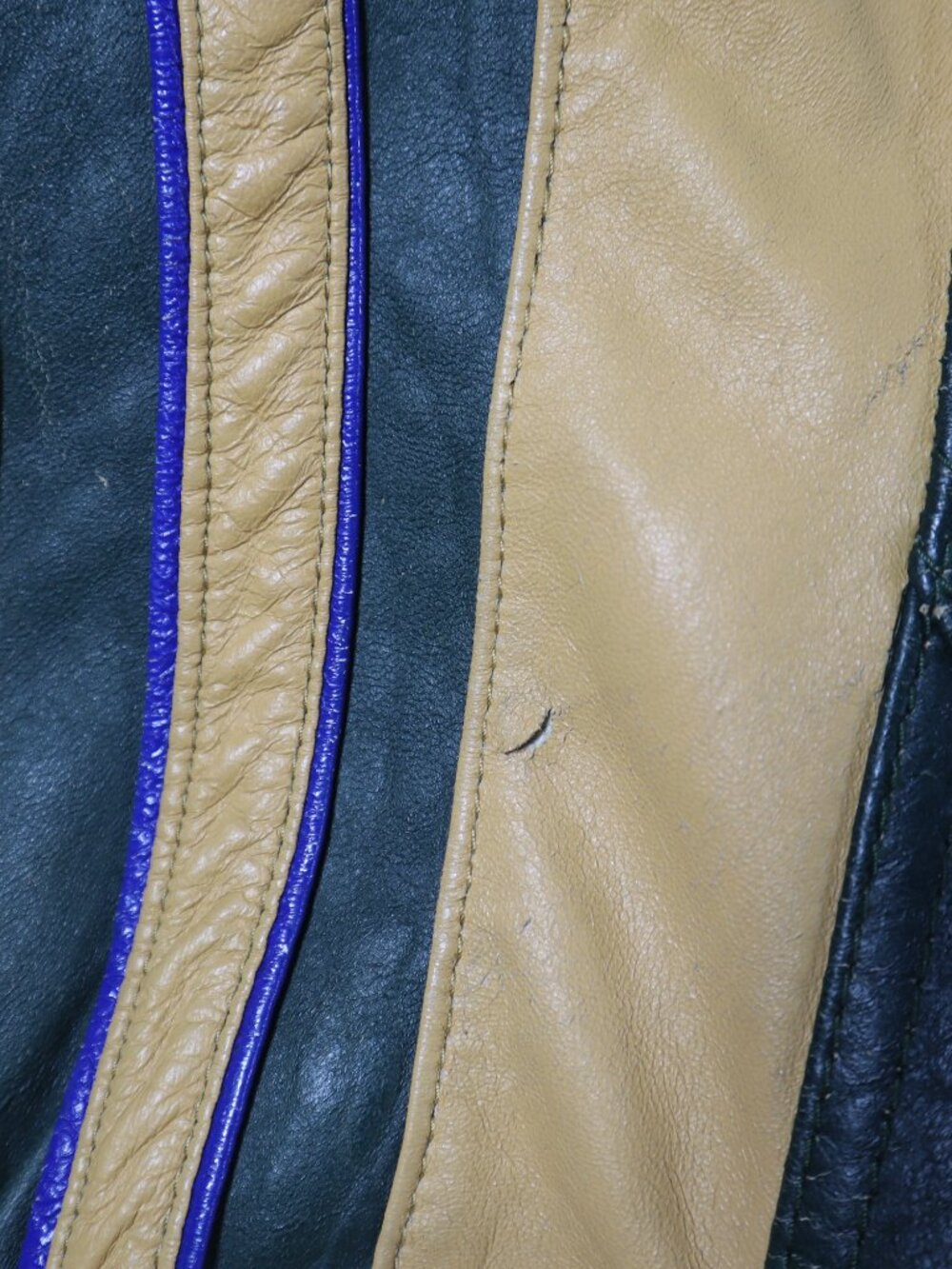 Vintage GUESS Leather Varsity Bomber Jacket Size XL Rare - Picture 12 of 13